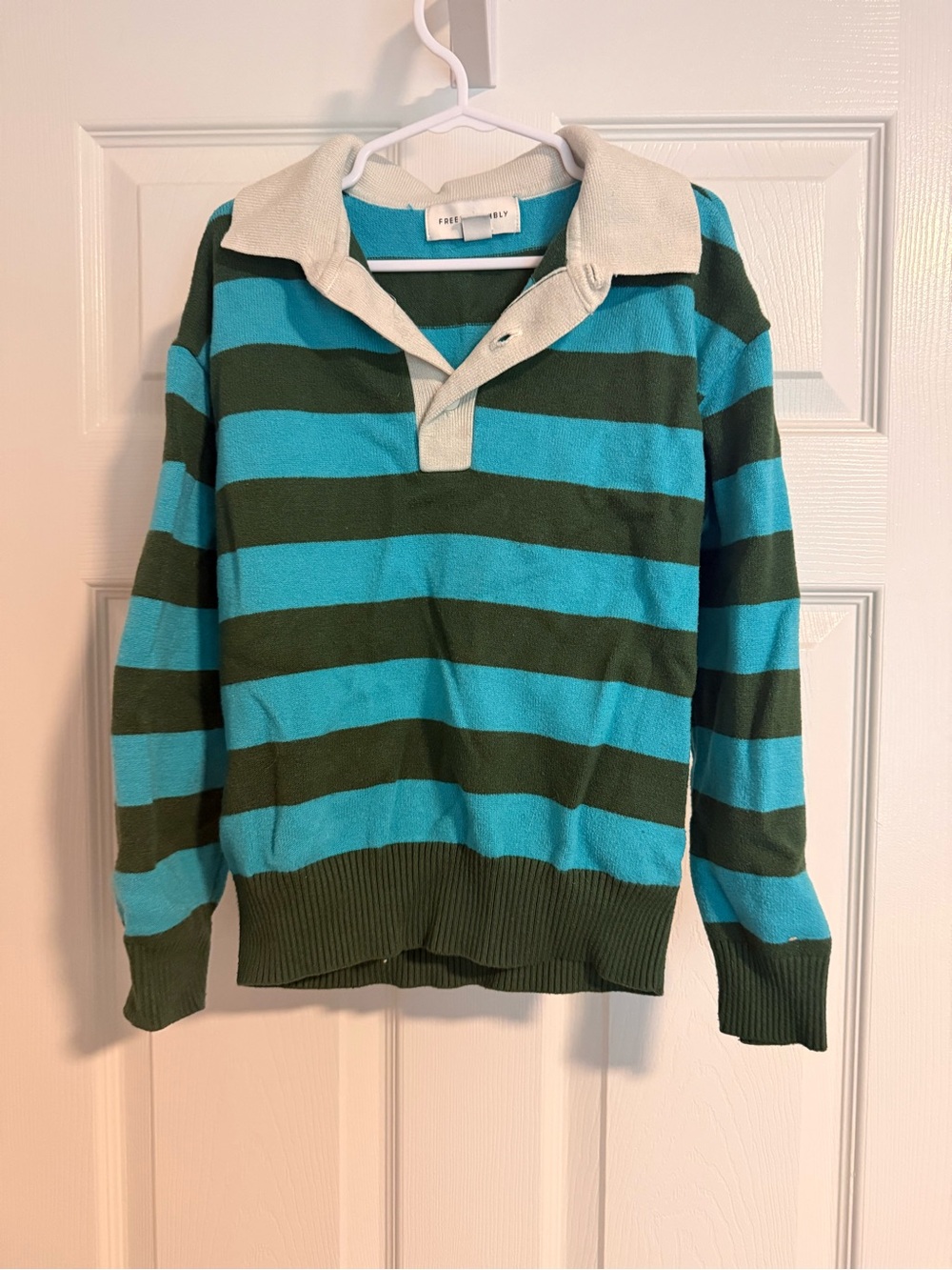 Free Assembly Kids Rugby Sweater - Teal & Dark Green